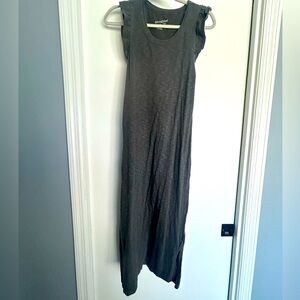 Universal thread target maxi gray cotton dress with slits size S